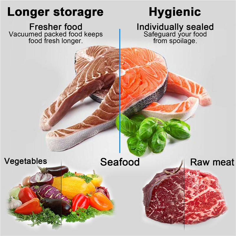 Elektrisk Vakuumforsegling Automatisk ABS Maskin FreshFood Forsegler Kjøkken Husholdningsposeforseglere Mini Matpakkemaskin Husholdnings Varmeforseglingsmaskin