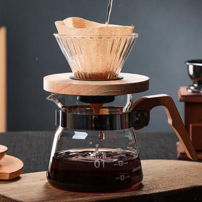 400ml/600ml Coffee Filter Cup Hand Brew Coffee Pot Set Reusable Filter Coffee Machine Funnel Dripper Cake Filter Cup Teapot