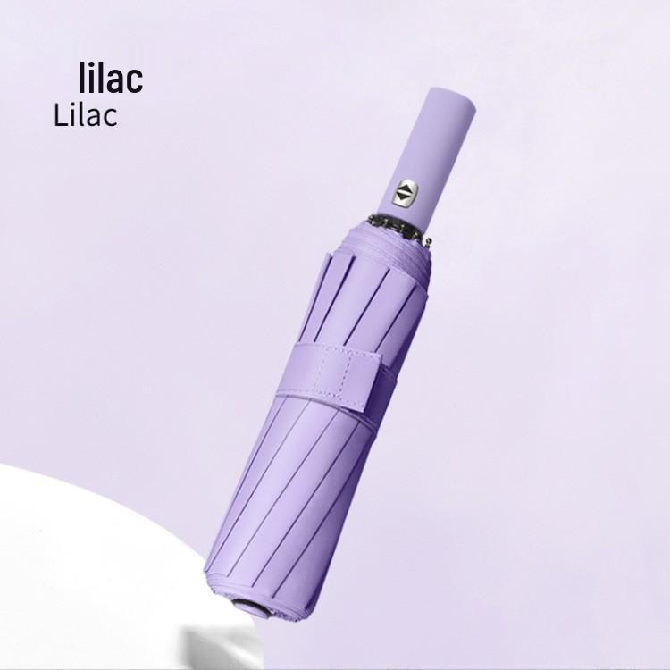 Fully Automatic 10-Rib UV Protection Folding Umbrella - Black Glue Sunscreen for Rain or Shine