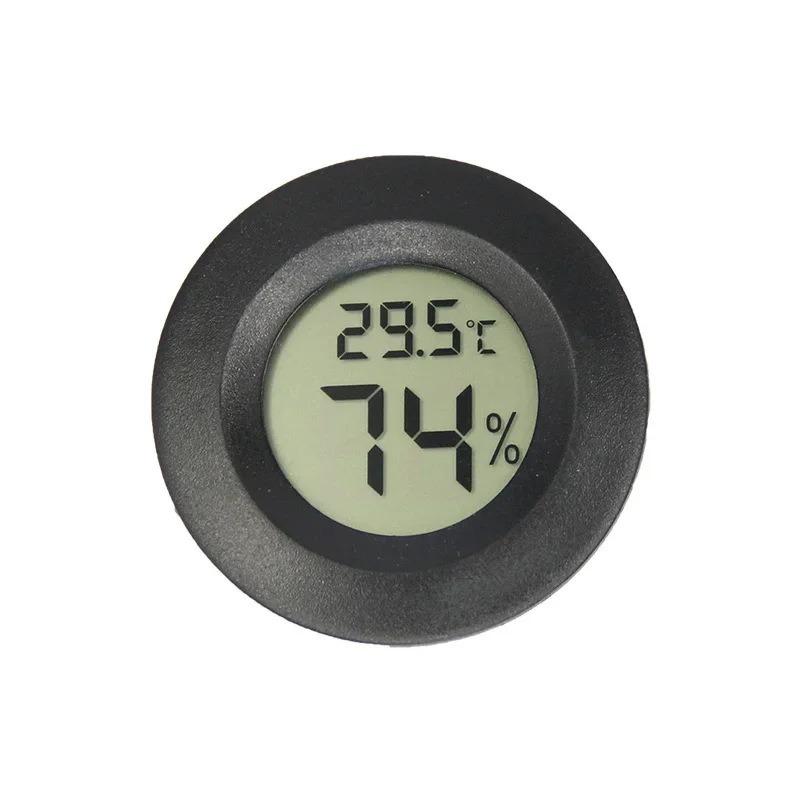1/6PCS Mini Hygrometer Thermometer Fahrenheit or Celsius Meter Digital LCD Monitor Indoor Room Round Humidity Temperature Gauge 2
