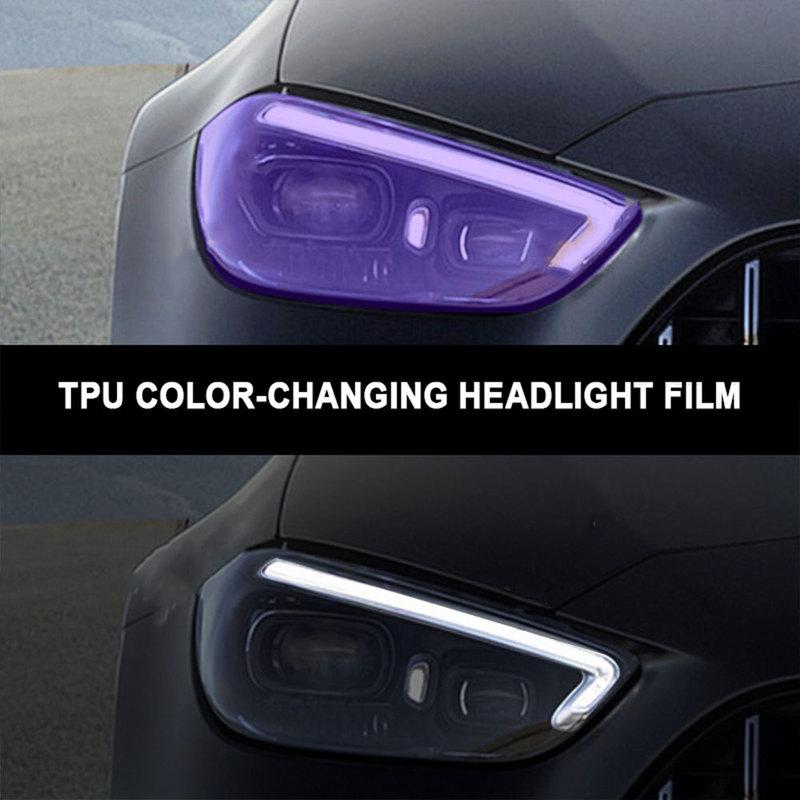 For HONDA RIDGELINE 2017 2018 PPF TPU White To Purple White To Black External Headlight Protective Film Car Accessorie