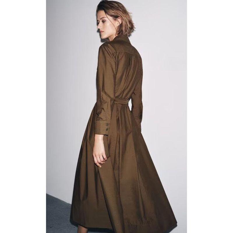 Zbzr New Fall Women's Clothing Fashion Wind Fashion Elegant Poplin Shirt Style Dress 8622654 507