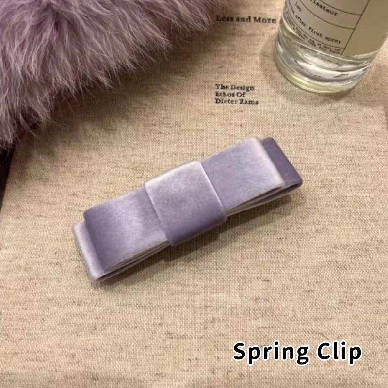 Korean Double-Sided Velvet Bow Banana Clip Women'S Autumn And Winter Temperament Elegant Ponytail Vertical Clip Hair Accessories