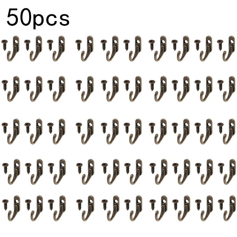 Zinc Alloy Coat Hooks Vintage Bronze Hangers Multi-Purpose Wall Hook Adhesive Door Hangers Load Rack Strong Bathroom Kitchen