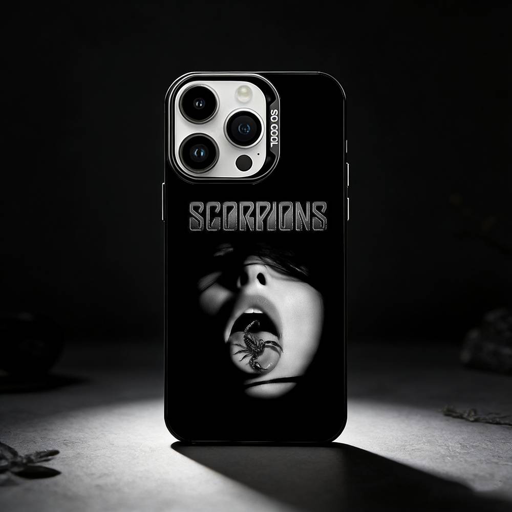Edgy Dark Gothic Scorpion Phone Case For iPhone 17,16,15,14,13,12,11 Plus,Pro Max,XS,Colored silver phone case