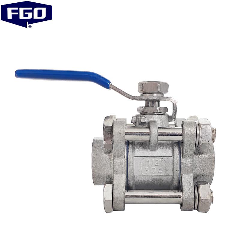 FGO 304 Stainless Steel 3-Piece Ball Valve Q11F-25P