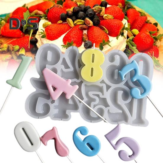Heat Resistant Baking Mold Multi Use Silicone Decorating Numbers Chocolate Candy Mold Party Supplies
