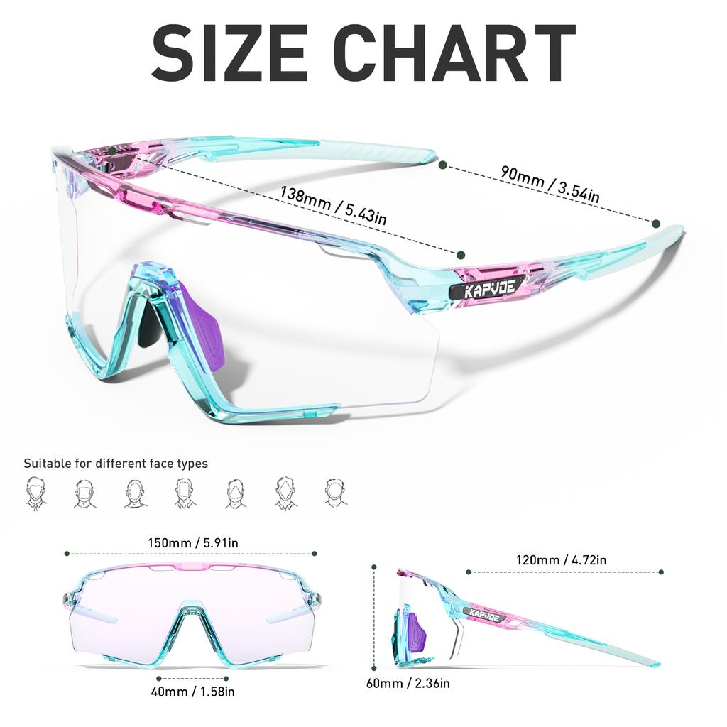 Cycling Glasses MTB Bike Sunglasses UV400 Road Pochromic Bicycle Equipment Outdoor Sport Fishing Accessories