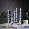 2 ks/sada Tištěné dlouhé tyčové svíčky Večeře Jednovětvová čínská modrobílá porcelánová dlouhá svíčka Párty Světlo svíček Domov 25 cm