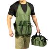 9-Piece Garden Tool Storage Apron with Multiple Pockets Gardener Apron for Gardening In Flower Beds Vegetable Patches