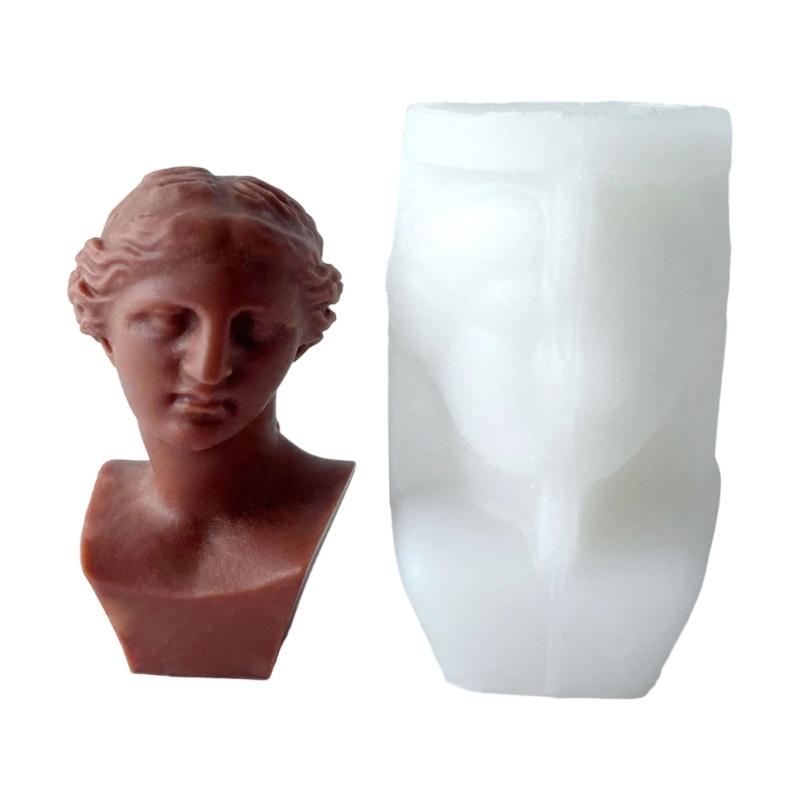 Silicone Mould for Candle Making European Davids Busts Designs Reusable Crafting Aromatherapys Plasters Diffuser Holders
