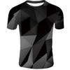 Creative 3D Digital Printed T-shirt for Men's Short Sleeves Tops