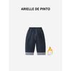 French Arielle De Pinto Baby Pants Korean Style Children's Casual Pants Fleece-Lined Girls' Pants Autumn and Winter