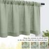 DANCURTON Sage Green Valance for Windows Kitchen Living Room Valance Rod Pocket Boho Farmhouse Country Rustic Bathroom Small Window Treatment Semi