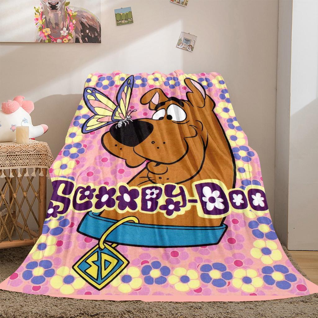 Halloween fantasy comedy adventure cartoon movie Scooby-Doo blanket soft home furnishing nap decoration four seasons warm Sherpa blanket U14
