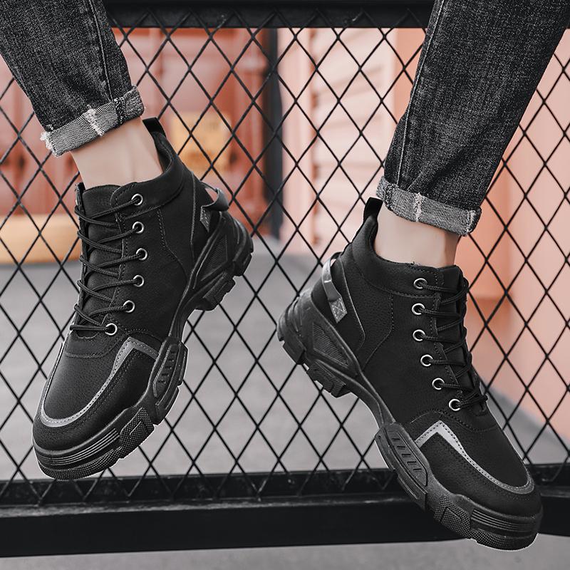 Men's casual boots soft sole anti slip Four Seasons work outdoor boots student sports boots fashion youth versatile trendy boots