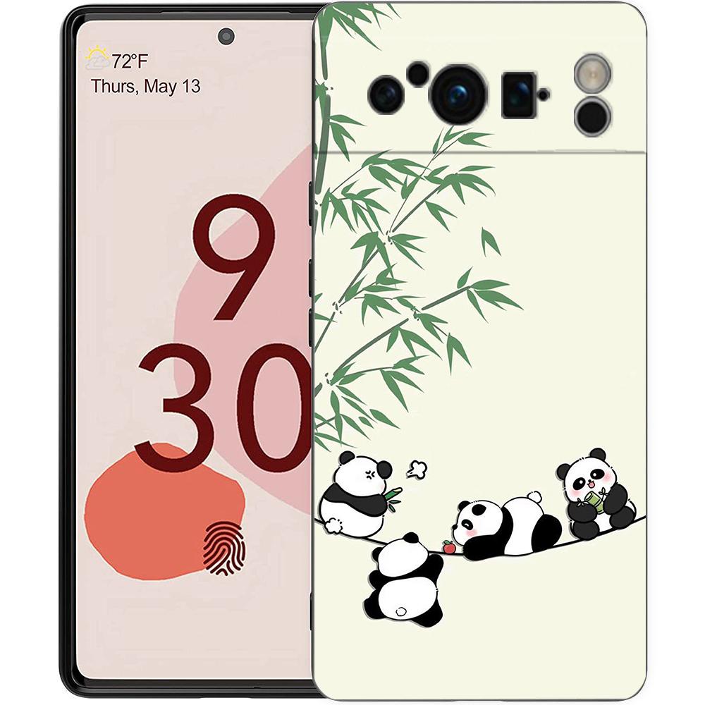 For Google Pixel 10 Pro Phone Case Pixel 9 Pro XL TPU Case Pixel 8 Pro 9A 8A 7A 7 6A 6 Pro Soft Cover Cartoon Panda