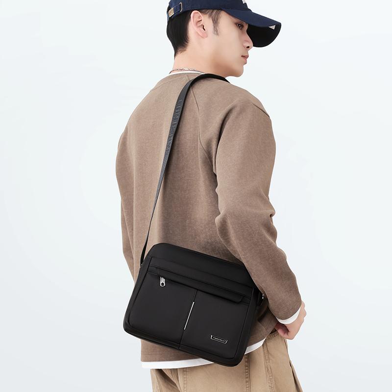 Business Men's Shoulder Bag Large Capacity Office Bag Large Capacity Multi-Layer Messenger Bag