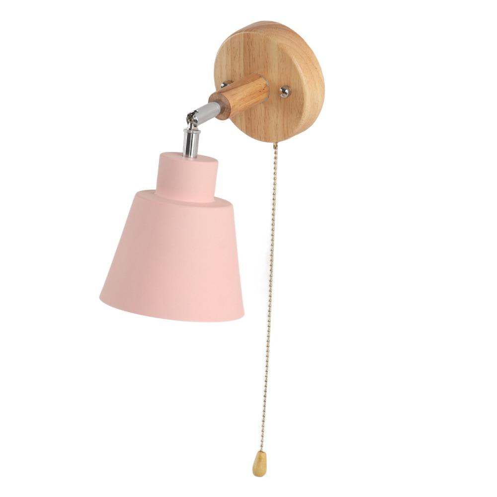 Pink Lampshade Wall Sconce Adjustable Wall Light Space Saving Sconce  Office