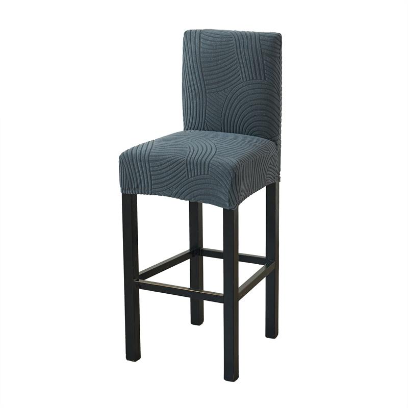 

1/4pcs Jacquard Bar Chair Covers Detachable Short Back Stool Seat Slipcovers High Quality Dining Chair Case for Banquet Bar Home 1PC