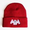 New Hip-Hop Ski Hat with Smiley Face and Marshmallow Embroidery Knit Hat Marshmello Woolen Beanie Hat