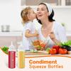 Large Squeeze Condiment Bottles with Nozzles Ketchup BBQ Sauces Olive Oil Bottle Dispenser Squeeze Sauce Bottle Kitchen Gadget