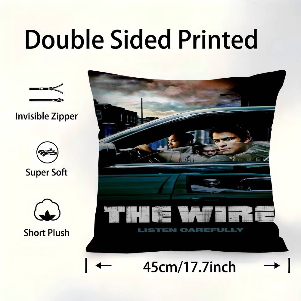 The Wire Movie Pillowcase Toon Gift Cushion Cover Bedroom Home Sofa Chair Seat Decor Pillow Case