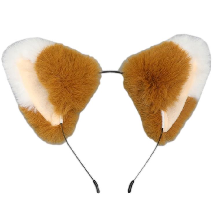 Masquerades Party Hair Hoop Animal Ear Plush Headband/Tail Girl Hair Ornaments