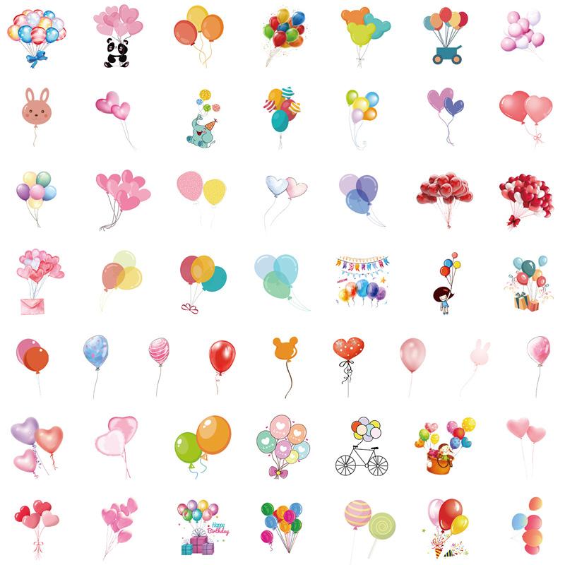 50Pc Holiday Balloons Stickers Skateboard Stickers Extreme Sports Stickers Trolley Case Guitar Mug Notebook Trend Stickers