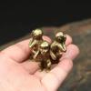 Home Decoration Crafts Retro Pure Copper Three Monkey Tea Pet Ornaments Accessories Monkey Statue Miniature Desk Decoration
