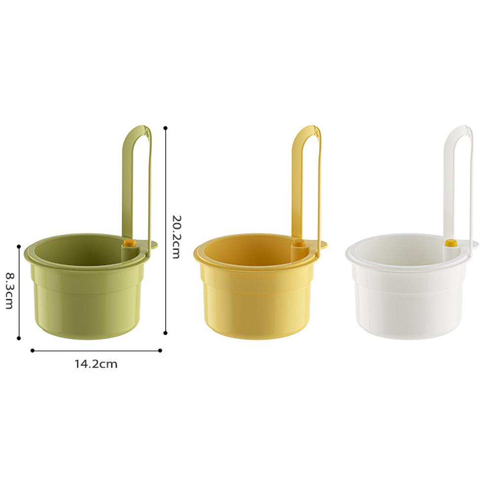 2IN1 Sink Drain Basket Faucet Hanging Filter Bag Adjustable Automatic Dumping Basket Sink Sponge Rack Kitchen Waste Collector