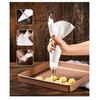 22-Inch Large Piping Bag Set Reusable Coated Fabric Piping Bags for Cake and Dessert Decorating White 3PCS