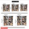 2pcs 2D flat printing Merry Christmas Popular Curtain Winter Wonderland Snowman Versatile 100% Polyester Without Electricity