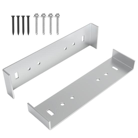 

2 шт. металлический монтажный кронштейн для почтового ящика с винтами, нержавеющий, устойчивый к коррозии, прочный несущий комплект для установки почтового ящика серебряный