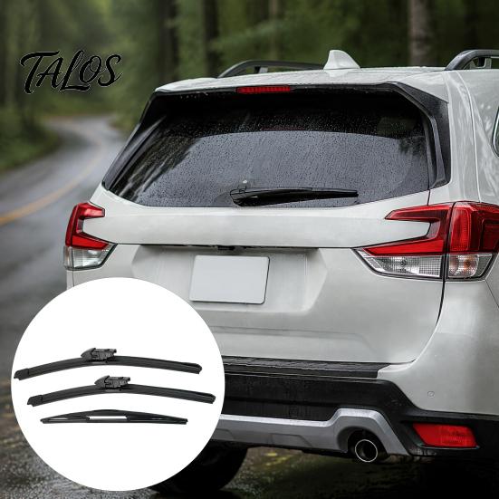 All Weather Wiper Blades 3Pcs Beam Set for Subaru Forester SK 2018-2024, Replacement Front Rear Wipers 26"+16"+14" Silent Blades, Original Equipment