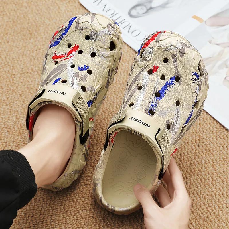 Sommer Herren Hausschuhe Camouflage Plateau Outdoor Clogs Schuh Damen Strandsandalen Herren Weiche EVA Indoor Zuhause Pantoletten Liebhaber Flip Flops