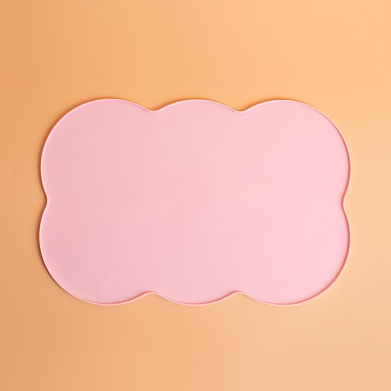 Pet Waterproof Mat Dog Cat Bowl Mat Silicone Non-slip Pet Feeding Mat Dog Eating Bowl Tray Cushion
