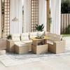 VidaXL Garden Lounge Set with Cushions 8 Pcs, Patio Sofas, Patio Furniture Set, Outdoor Furniture, Beige 3275942