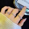 Elegant Pink Zircon Butterfly Ring - Edgy and Sweet Style for Women, High-End Versatile Design, Perfect for Index Finger.