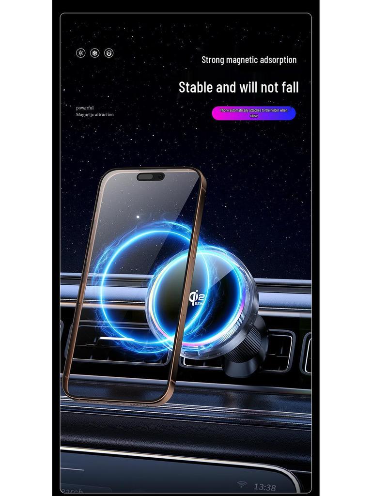 2025 Apple Magnetic Wireless Car Charger & Navigation Mount, 25W Fast Charging