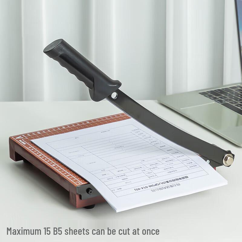 Deli 8005 Wooden Paper Cutter CN plug (adapter included)