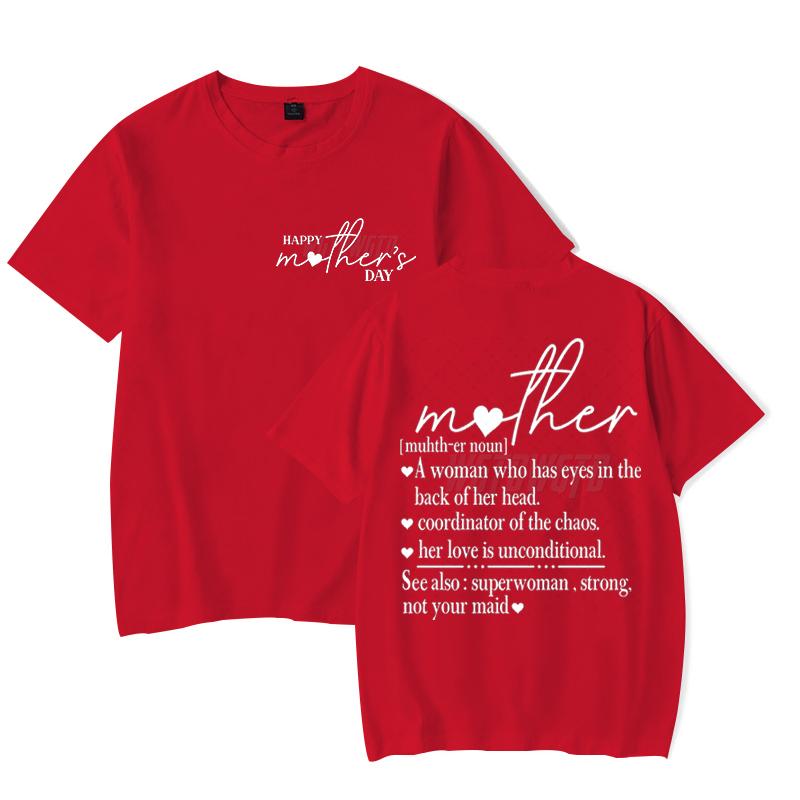 Happy Mothers Day Graphic T Shirts Women Trendy Mama Hearts Tshirt Design Mothers Day Gift Tee Mother Noun Letter Print Clothes