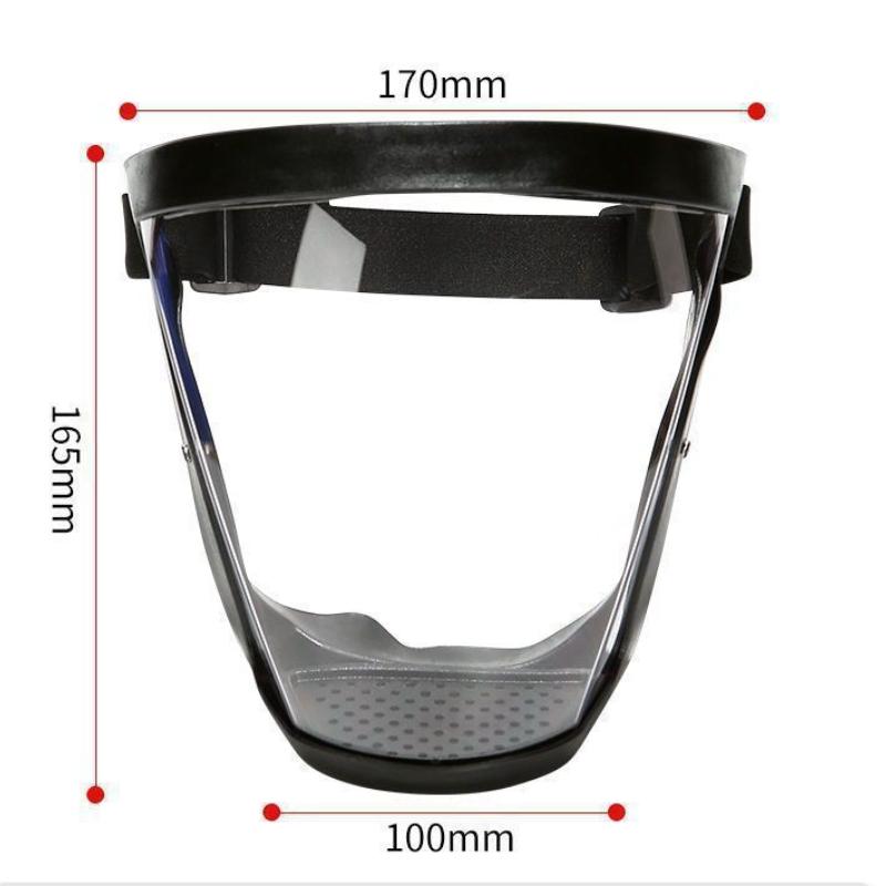 1/2Pcs Full Face Protective Mask High Transparency Waterproof Anti Fog Dust Oil Fume Proof for Adults Cooking Spray Polished