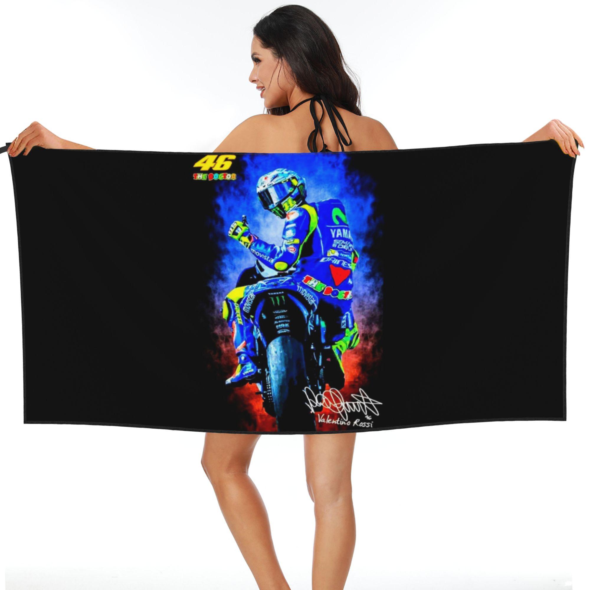 

Motorcycle Racing Motor Rossi Beach Towel Soft Microfiber Quick Dry Absorbent Quick Towels For Swimming W30*H60(CM)