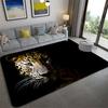 Fashion Leopard Pattern Carpet On The Floor 3d Animal Printed Big Carpet Living Room Soft Sponge Bathroom Mat Absorb Anti -Slip 