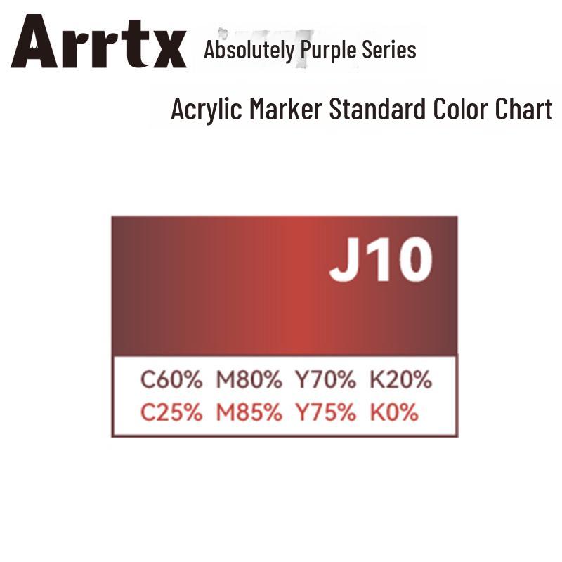 Arrtx Artesian Acrylmarker - Weiche Spitze, Wasserfest, 30 Lilatöne für DIY & Graffiti.