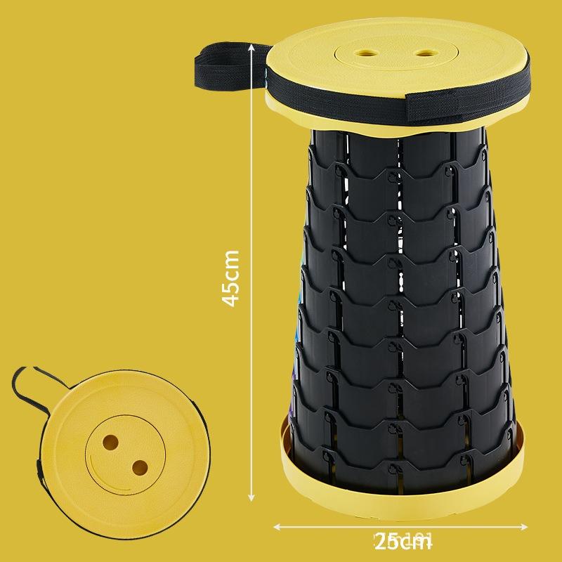 Outdoor Camping Retractable Foldable Stool Chair Compact Lightweight Aluminum Fishing Bench with Storage Bag High Strength