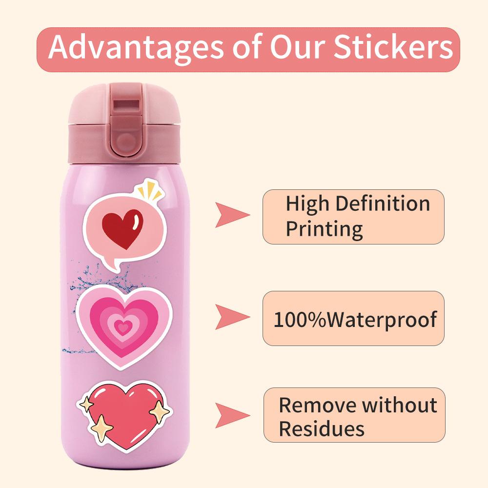 55 LOVE Love Graffiti Stickers Valentine's Day Decorative Scooter Notebook DIY Stickers