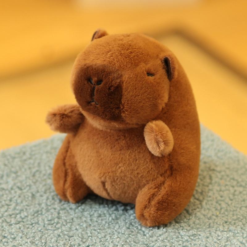 Cute Ugly Capybara Plush Keychain Kawaii Water Hog Doll Bag Pendant Charm Gift