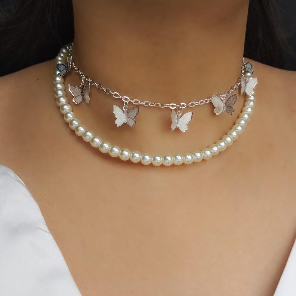 IF ME Classic Women Metal Gold Multilayer Necklace Silver Rose Pendant Necklace Dice Sun Decoration Accessories Temperament Jewelry